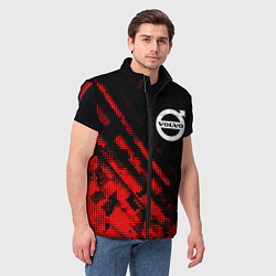 Мужской жилет Volvo sport grunge, цвет: 3D-красный — фото 2