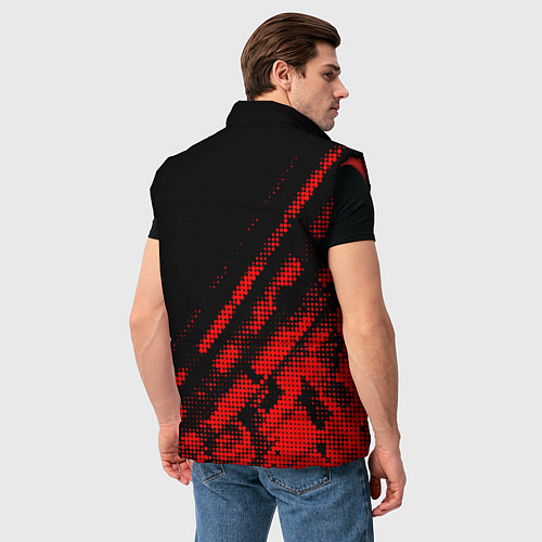 Мужской жилет Mitsubishi sport grunge / 3D-Красный – фото 4