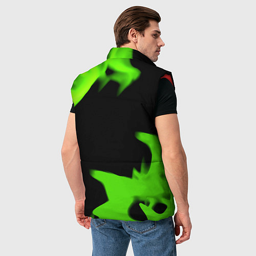 Мужской жилет Xbox one green flame / 3D-Красный – фото 4