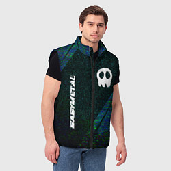 Мужской жилет Babymetal glitch blue, цвет: 3D-черный — фото 2