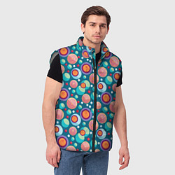 Мужской жилет Шарики едут за ролики, цвет: 3D-светло-серый — фото 2