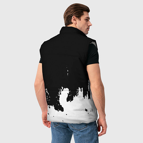 Мужской жилет Контра белые лого / 3D-Светло-серый – фото 4