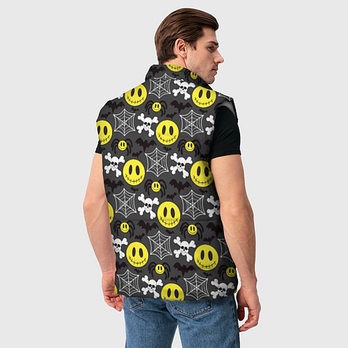 Мужской жилет Смайлик хэллоуин / 3D-Светло-серый – фото 4