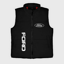 Мужской жилет Ford logo white steel, цвет: 3D-красный