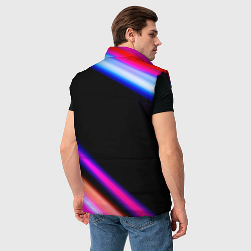Мужской жилет Pink Floyd neon rock lights / 3D-Черный – фото 4