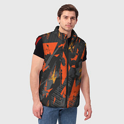 Мужской жилет Яркий абстрактный узор для спорта, цвет: 3D-красный — фото 2