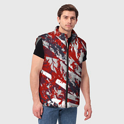 Мужской жилет Яркий абстрактный узор для спорта, цвет: 3D-светло-серый — фото 2
