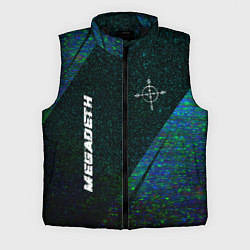 Мужской жилет Megadeth glitch blue, цвет: 3D-черный