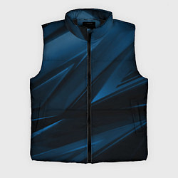Мужской жилет Geometry stripes blue neon, цвет: 3D-черный