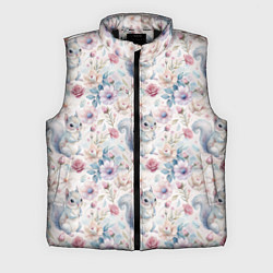 Мужской жилет Бельчонок в цветах, цвет: 3D-черный