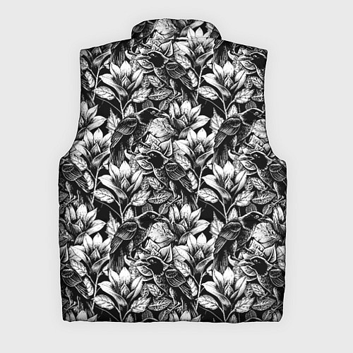 Мужской жилет Вороны в цветах / 3D-Светло-серый – фото 2