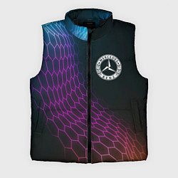 Мужской жилет Mercedes neon hexagon, цвет: 3D-черный