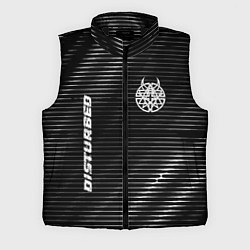 Мужской жилет Disturbed metal rock lines, цвет: 3D-черный