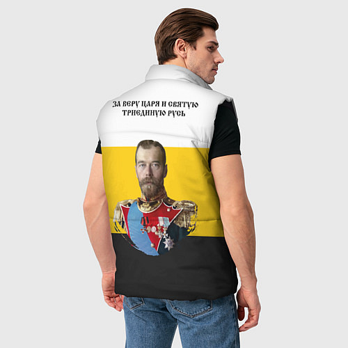 Мужской жилет За веру царя и святую триединую Русь НИКА черная / 3D-Черный – фото 4