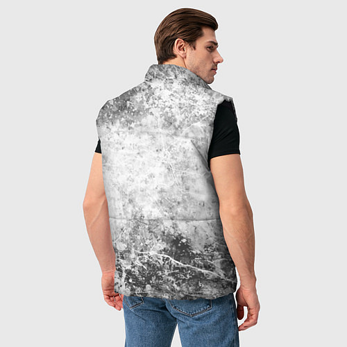 Мужской жилет Абстракция - серый ветер / 3D-Черный – фото 4