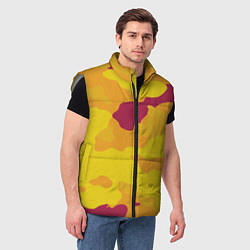 Мужской жилет Камуфляж золото текстура, цвет: 3D-светло-серый — фото 2