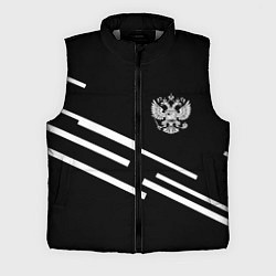 Мужской жилет Россия геометрия спорт, цвет: 3D-светло-серый