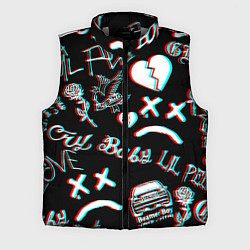 Мужской жилет Lil Peep logo glitch, цвет: 3D-светло-серый