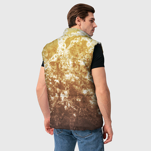 Мужской жилет Абстракция - yellow sad weather / 3D-Черный – фото 4