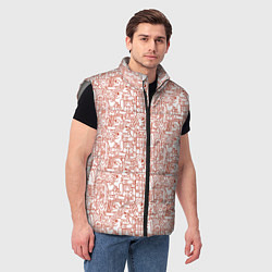 Мужской жилет Дудл мужчина дарит сердце, цвет: 3D-светло-серый — фото 2