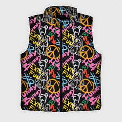 Мужской жилет Funny bunny color graffiti pattern, цвет: 3D-светло-серый