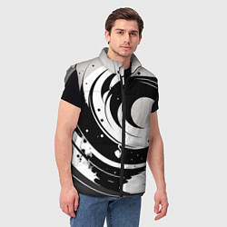 Мужской жилет Экспрессивная абстракция - нейроарт, цвет: 3D-светло-серый — фото 2