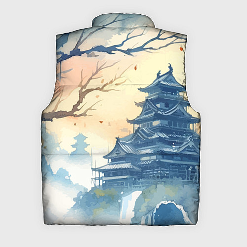 Мужской жилет Japanese landscape - watercolor / 3D-Светло-серый – фото 2