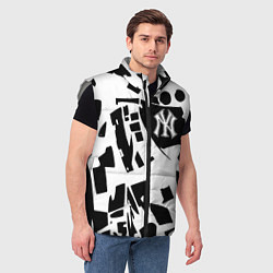 Мужской жилет New York yankees - abstraction, цвет: 3D-светло-серый — фото 2