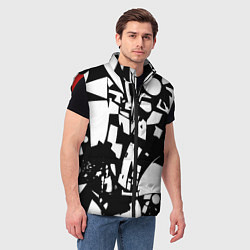 Мужской жилет Модная абстракция - нейроарт, цвет: 3D-красный — фото 2