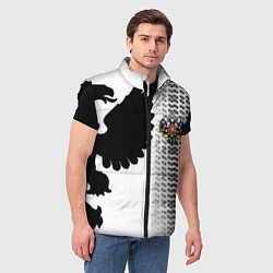 Мужской жилет Россия имперский герб, цвет: 3D-черный — фото 2