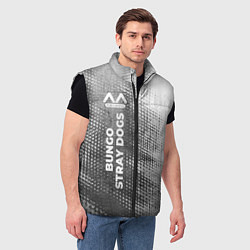 Мужской жилет Bungo Stray Dogs - grey gradient по-вертикали, цвет: 3D-черный — фото 2