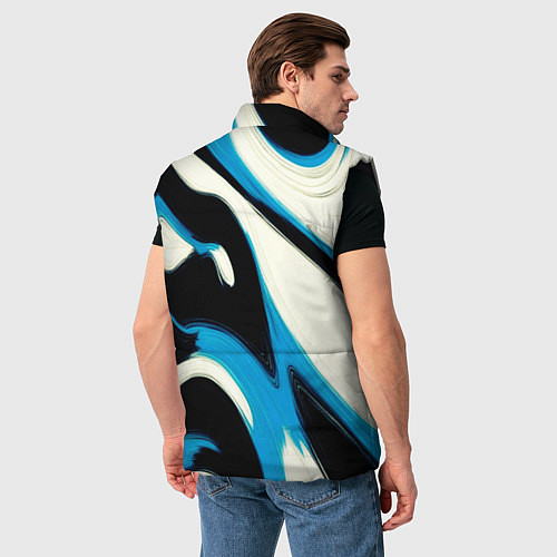 Мужской жилет Современное искусство абстракции / 3D-Черный – фото 4