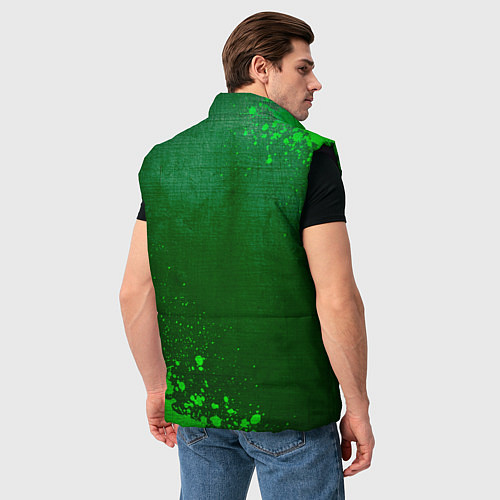 Мужской жилет PSV - green gradient вертикально / 3D-Черный – фото 4