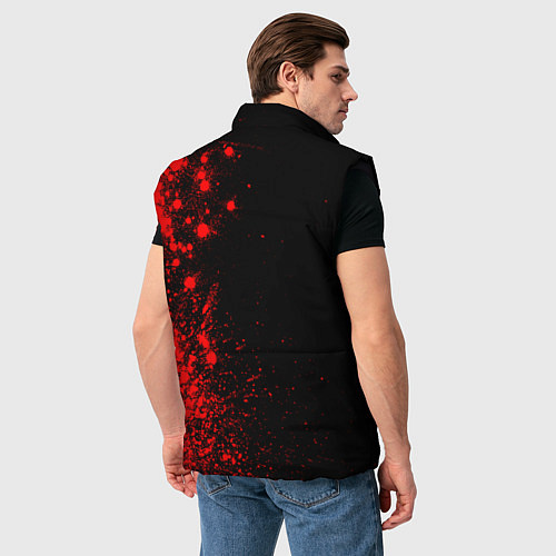 Мужской жилет Gears of War - red gradient по-вертикали / 3D-Черный – фото 4