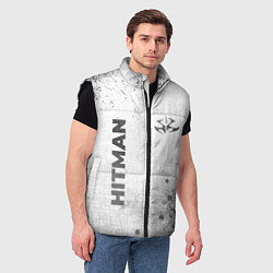 Мужской жилет Hitman - white gradient вертикально, цвет: 3D-черный — фото 2