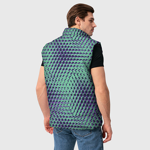 Мужской жилет Геометрическая абстракция линий / 3D-Черный – фото 4