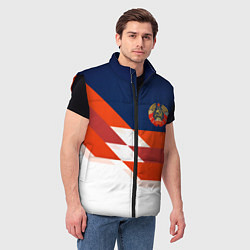Мужской жилет СССР спорт геометрия, цвет: 3D-черный — фото 2