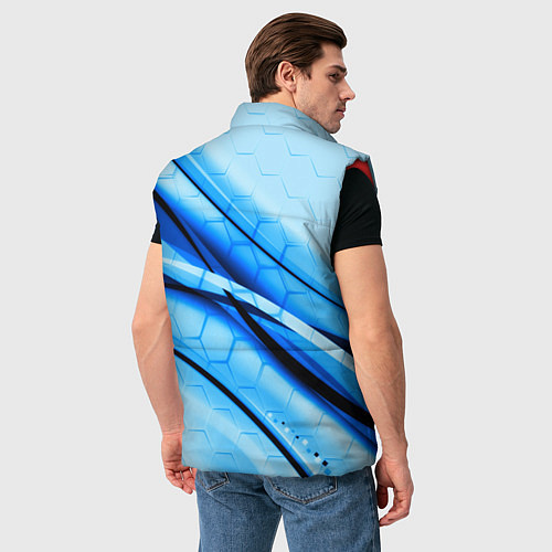 Мужской жилет Герб РФ соты текстура / 3D-Красный – фото 4