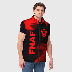 Мужской жилет FNAF - red gradient вертикально, цвет: 3D-черный — фото 2
