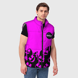 Мужской жилет Marshmello neon nasa, цвет: 3D-светло-серый — фото 2