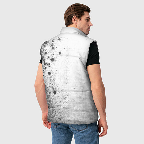 Мужской жилет Bleach - white gradient по-вертикали / 3D-Черный – фото 4