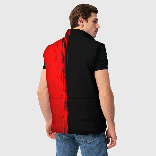 Мужской жилет Stray - red gradient по-вертикали / 3D-Черный – фото 4