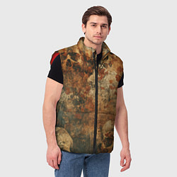 Мужской жилет Грязный гранж с черепами, цвет: 3D-красный — фото 2