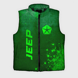 Мужской жилет Jeep - green gradient вертикально, цвет: 3D-черный