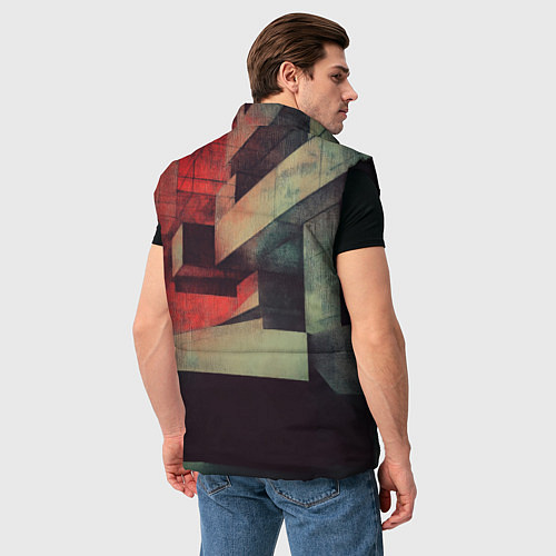 Мужской жилет Бетонный брутализм / 3D-Черный – фото 4