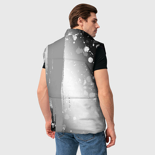 Мужской жилет Kuromi glitch на светлом фоне по-вертикали / 3D-Черный – фото 4