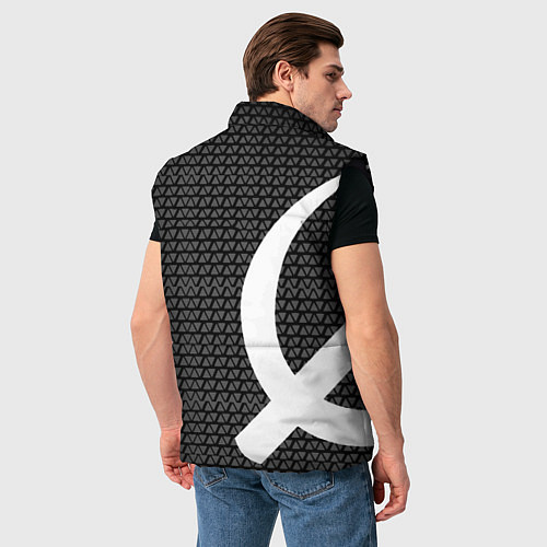 Мужской жилет Россия паттерн ссср / 3D-Черный – фото 4
