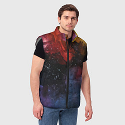 Мужской жилет Акварельная цветная абстракция, цвет: 3D-светло-серый — фото 2