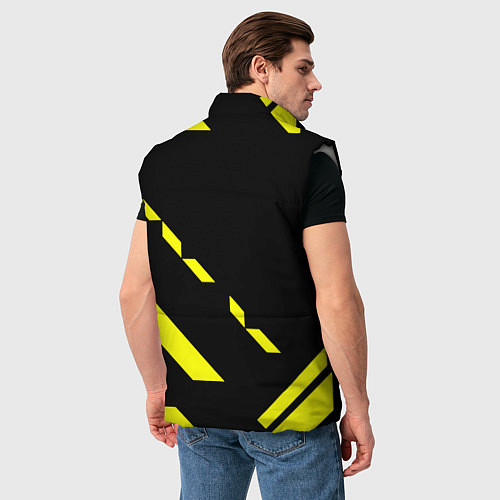 Мужской жилет Nirvana geometry yellow / 3D-Светло-серый – фото 4