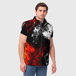 Мужской жилет Битва дыма и огня, цвет: 3D-светло-серый — фото 2